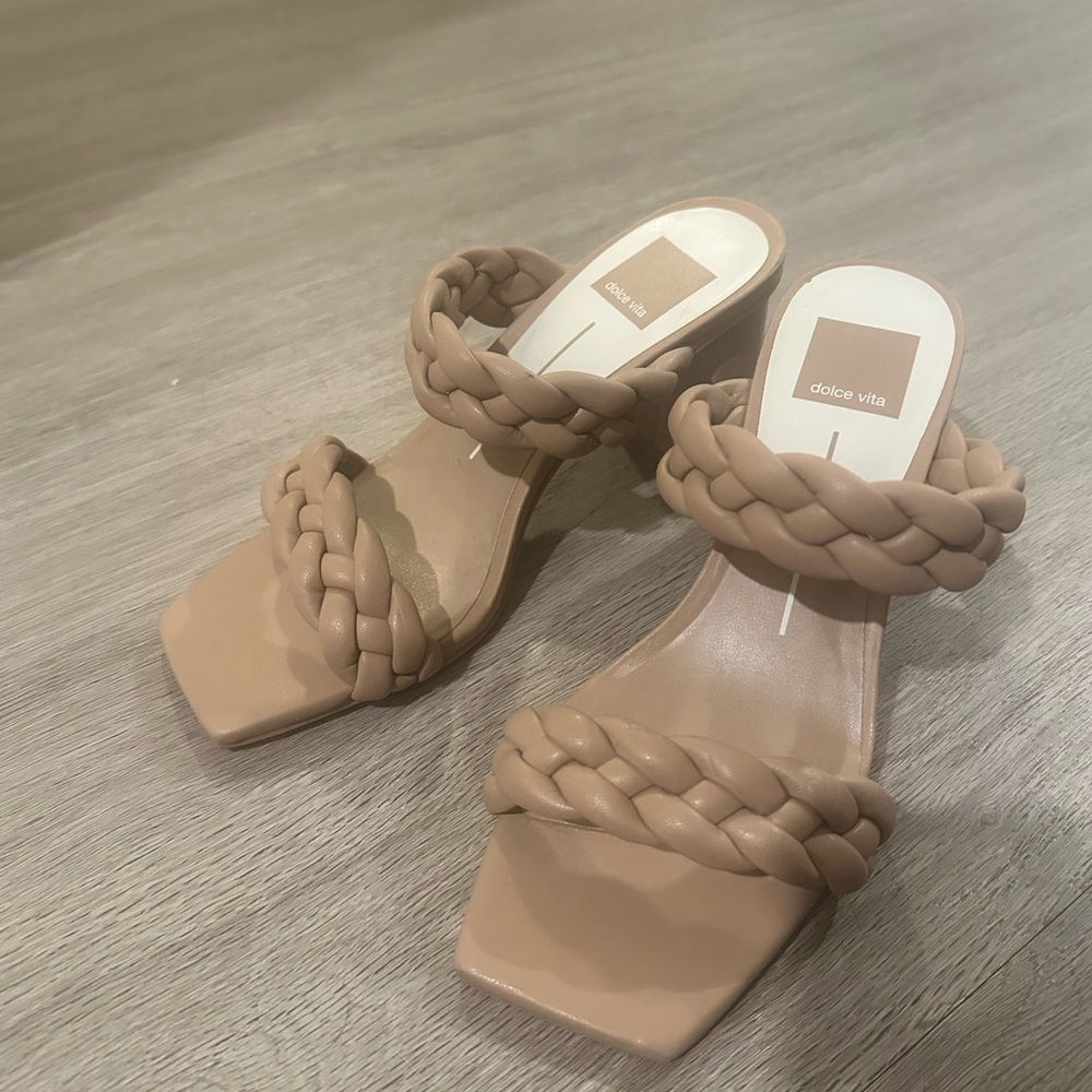 Dolce Vita Women's Braided Tan Mules